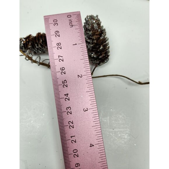 Rustic 5" Pine Cone Christmas Ornament Ball &  Pine Cone Garland Holiday Cottage - Picture 6 of 8